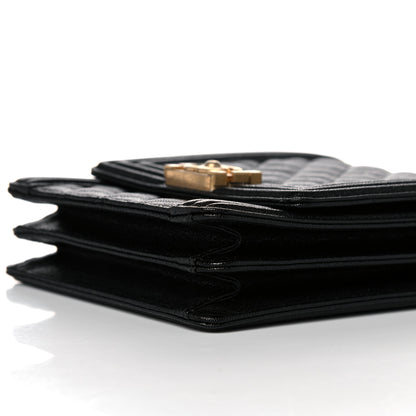 Chanel Caviar Quilted North South Boy Flap Black 9 of 10