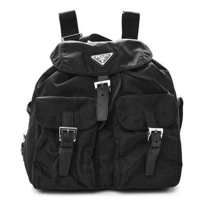 Prada Tessuto Nylon Saffiano Small Backpack Black 1 of 9