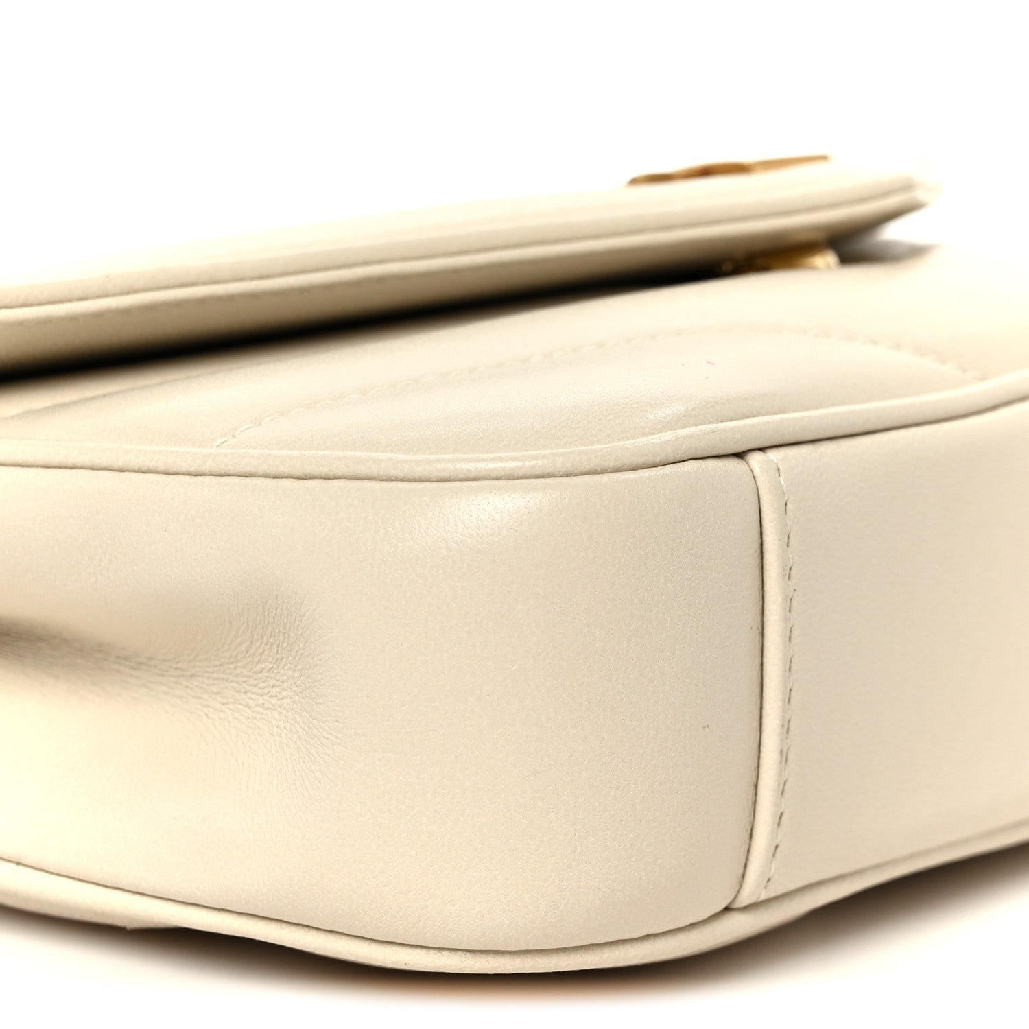 Saint Laurent Lambskin Chevron Quilted Mini LouLou Crema Soft 13 of 14