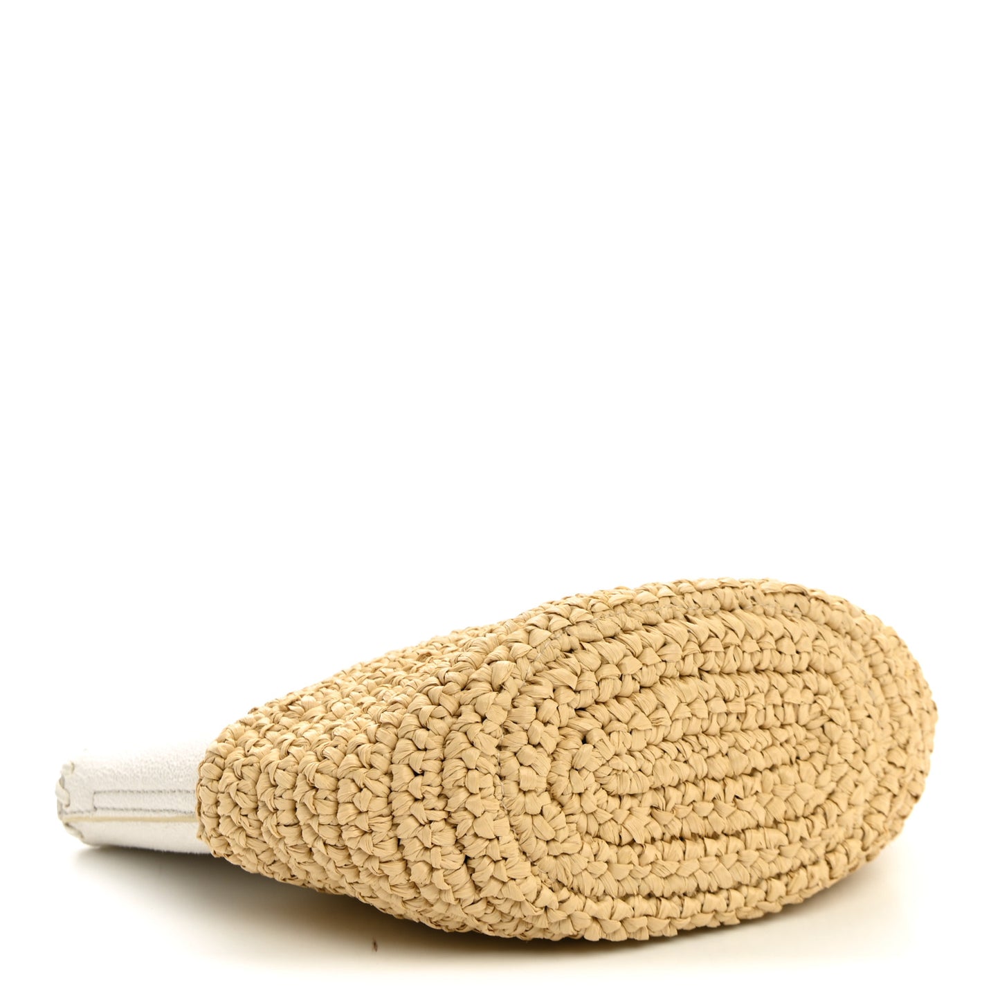 Shaggy Deer Raffia Mini Shoulder Bag White
