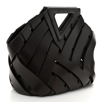 Bottega Veneta Calfskin V Woven Drawstring Tote Dark Brown 3 of 9