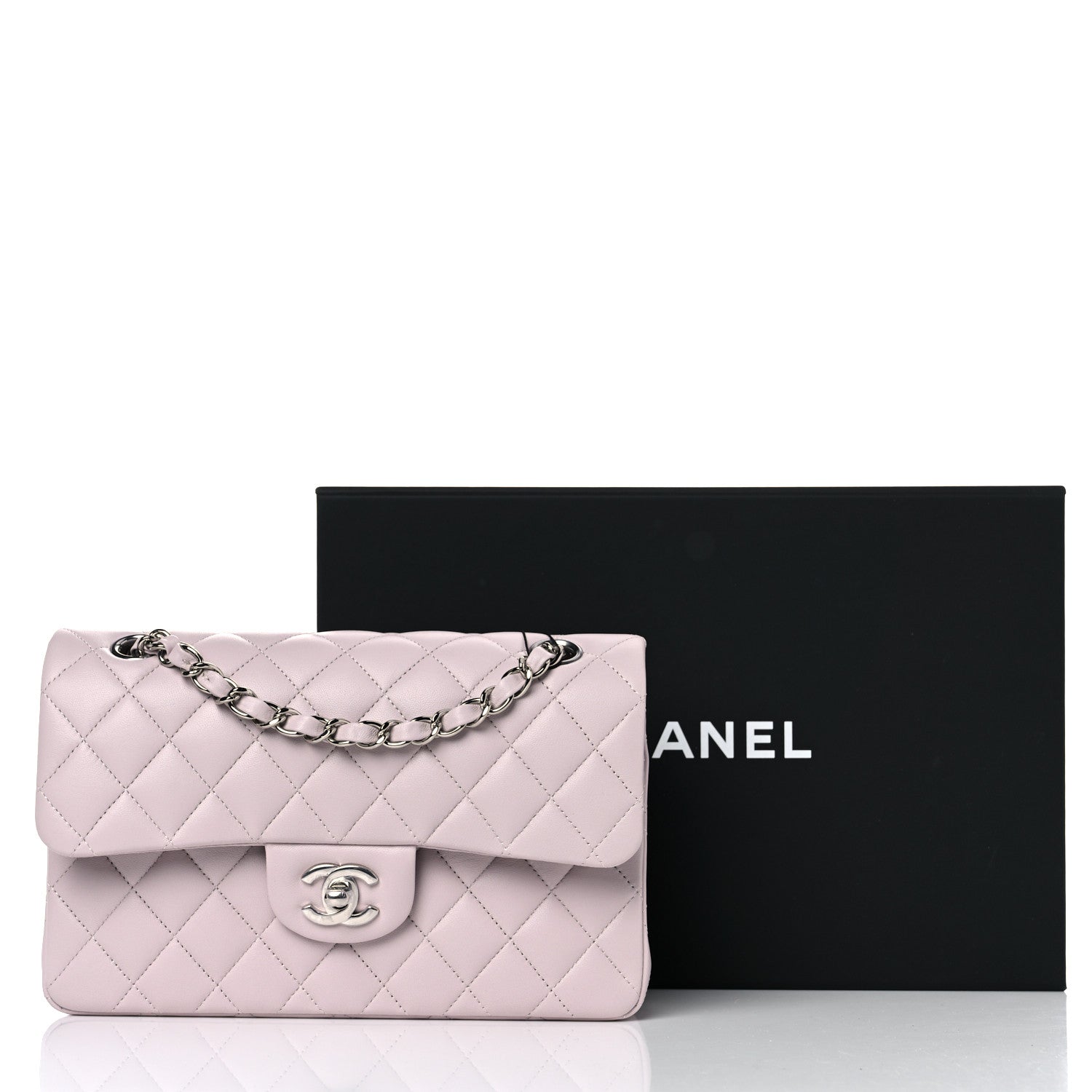 Chanel Lambskin Quilted Small Double Flap Light Purple 10 of 10