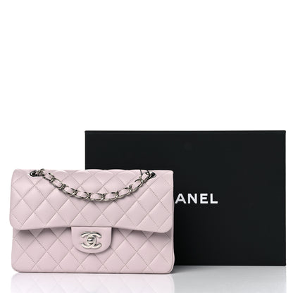 Chanel Lambskin Quilted Small Double Flap Light Purple 10 of 10