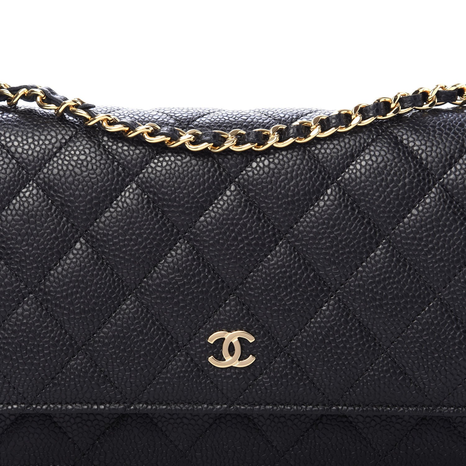 Chanel Caviar Quilted Wallet On Chain WOC Black 11 of 12