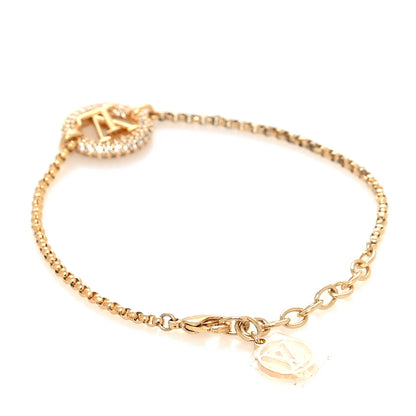 Louis Vuitton Metal Crystal Louise By Night Bracelet Gold 3 of 5