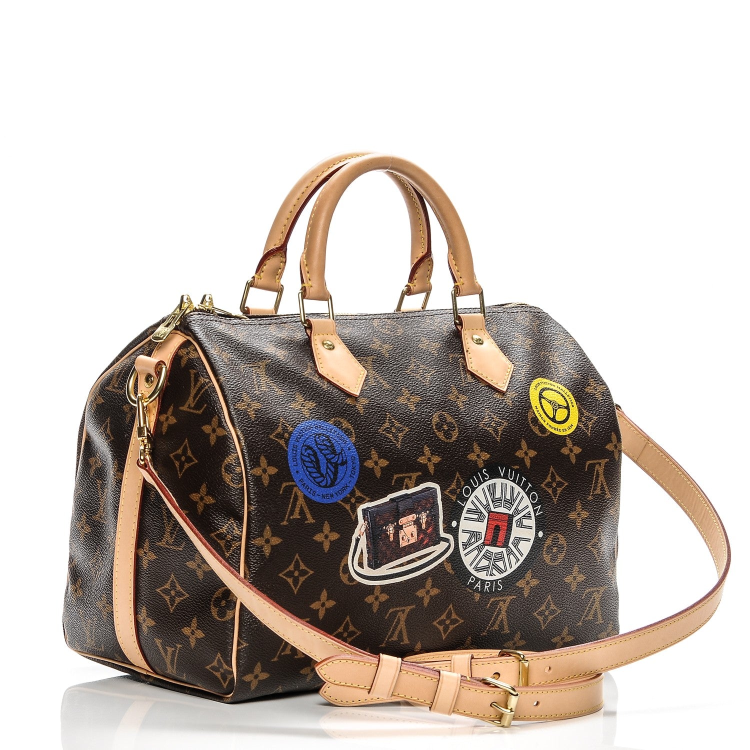 Louis Vuitton Monogram World Tour Speedy Bandouliere 30 3 of 6