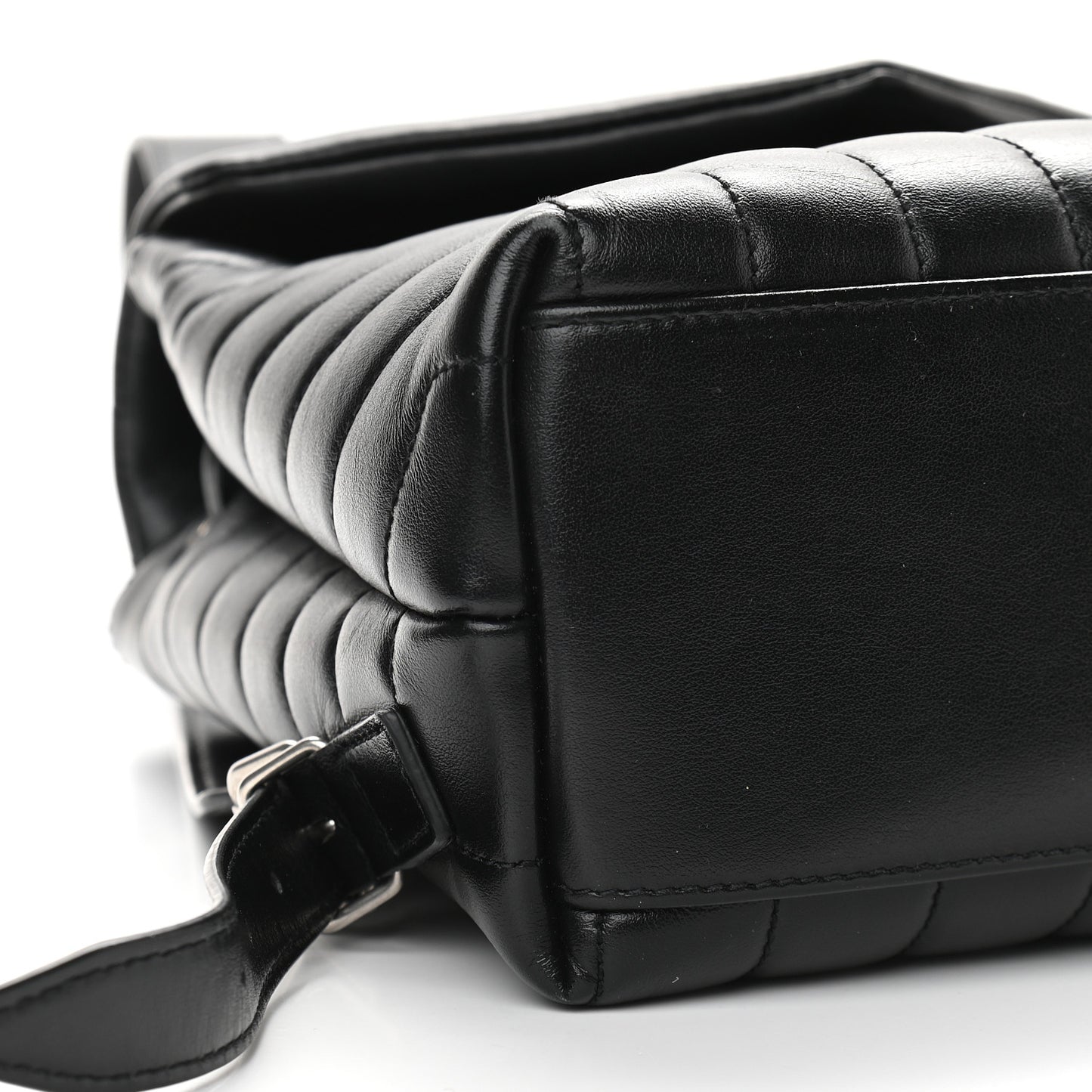 Calfskin Y Quilted Monogram Small Loulou Backpack Black