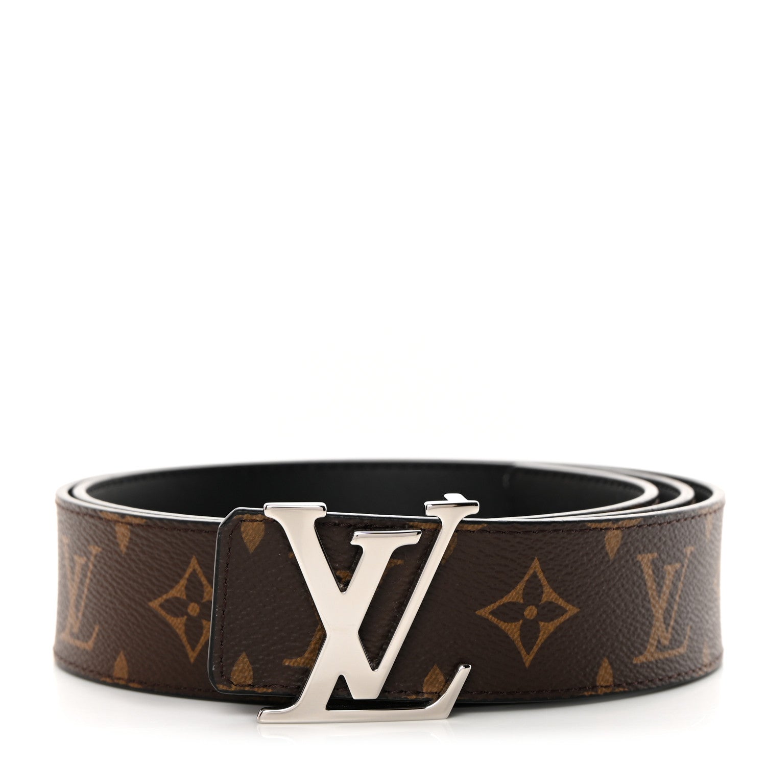 Louis Vuitton Calfskin Monogram 40mm LV Initiales Reversible Belt 95/38 Black 1 of 8