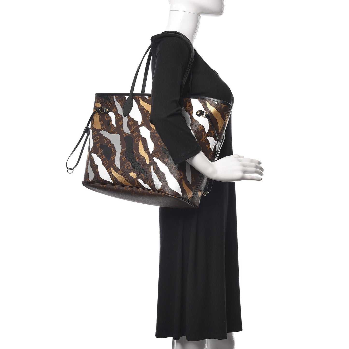X LOL Monogram Neverfull MM Gold Silver
