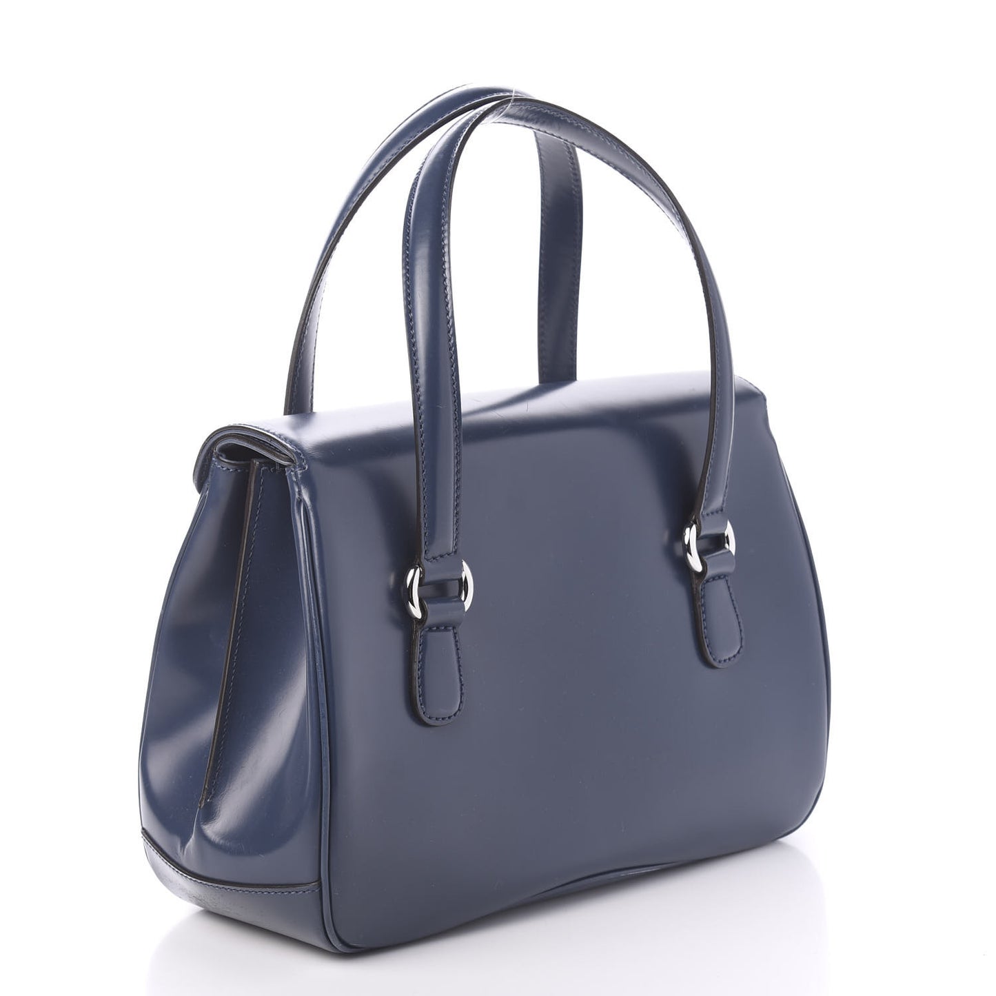 Regent Calfskin Medium Lady Lock Satchel Caspian