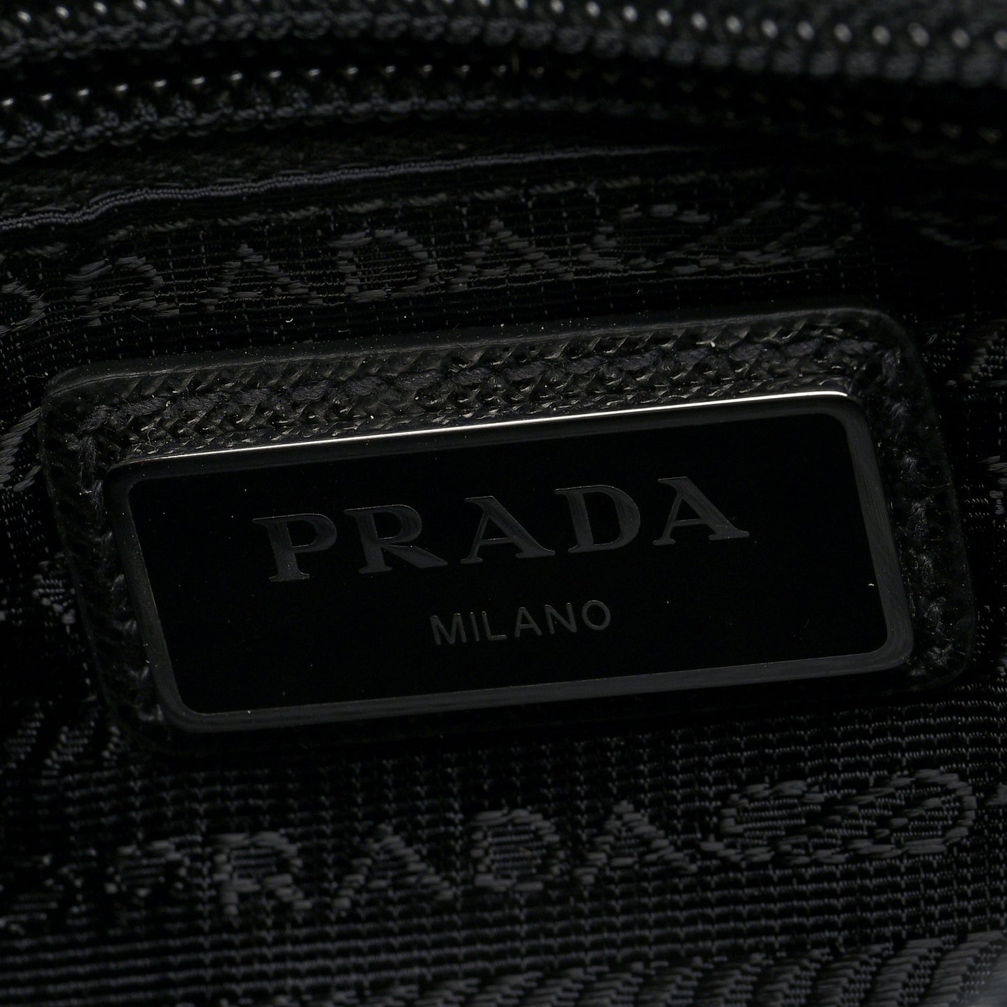 Tessuto Nylon Saffiano Logo Camera Bag Black
