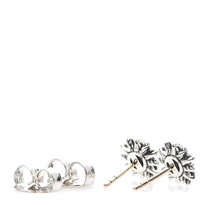 David Yurman Sterling Silver Diamond 10mm Starburst Earrings 3 of 4