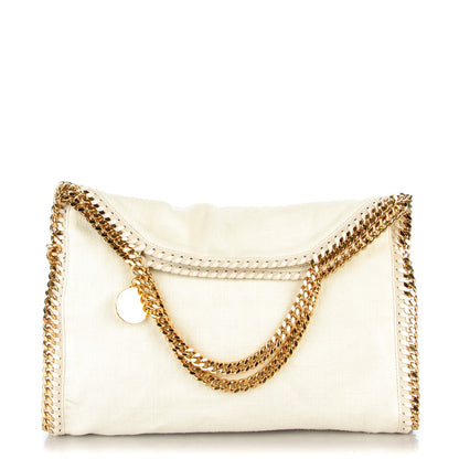 Stella McCartney Woven Boucle Fold Over Falabella White 1 of 9