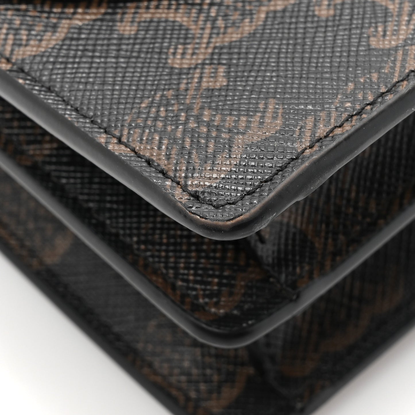 Triomphe Canvas Lambskin Wallet On Strap Tan