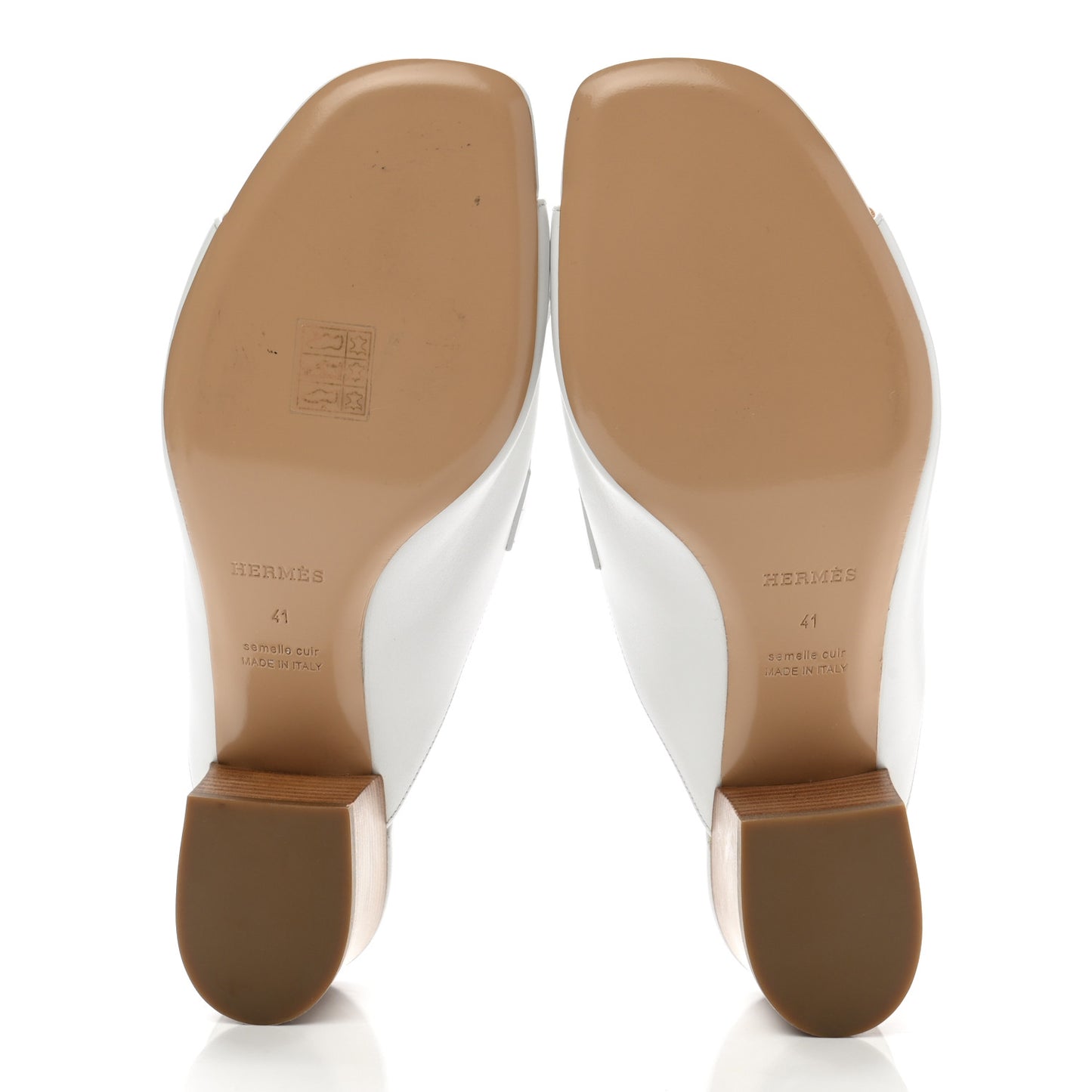 Calfskin Alma Mules 41 White