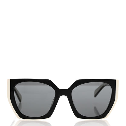 Prada Acetate Sunglasses SPR 15W Black White 2 of 8