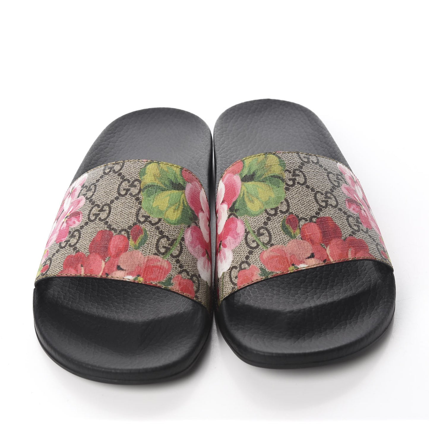 GG Supreme Monogram Blooms Slide Sandals Beige Multicolor