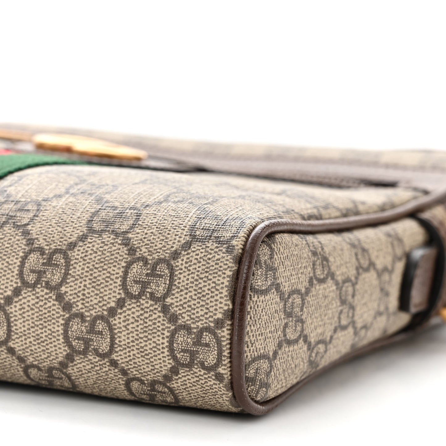 GG Supreme Monogram Web Small Ophidia Messenger Bag Brown