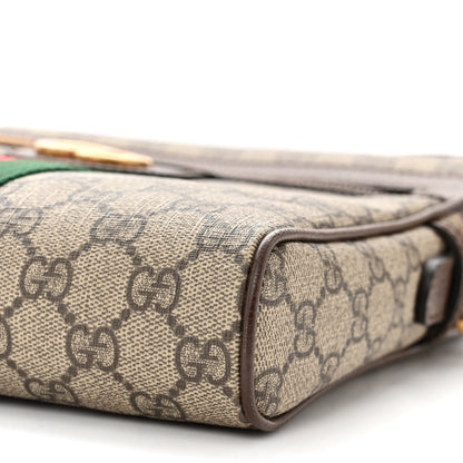 Gucci GG Supreme Monogram Web Small Ophidia Messenger Bag Brown 10 of 11