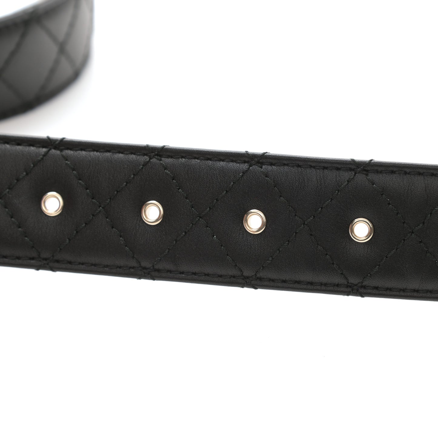 Lambskin Quilted CC Chain Belt 80 32 Black