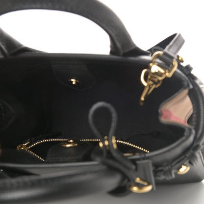 Burberry Derby Calfskin House Check Baby Banner Tote Black 4 of 4