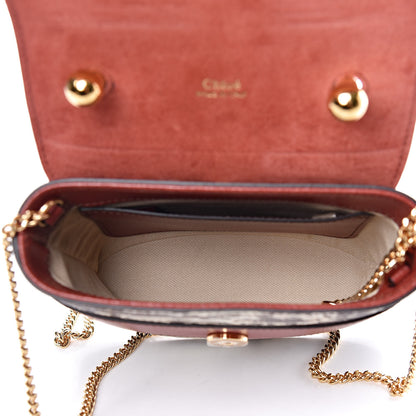 Chloe Calfskin Lizard Embossed Small Aby Lock Sepia Brown 5 of 6
