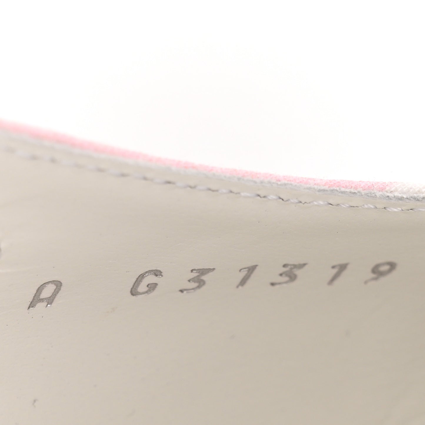 Printed Fabric Grosgrain Cap Toe Slingback Flats 37 White Pink Black