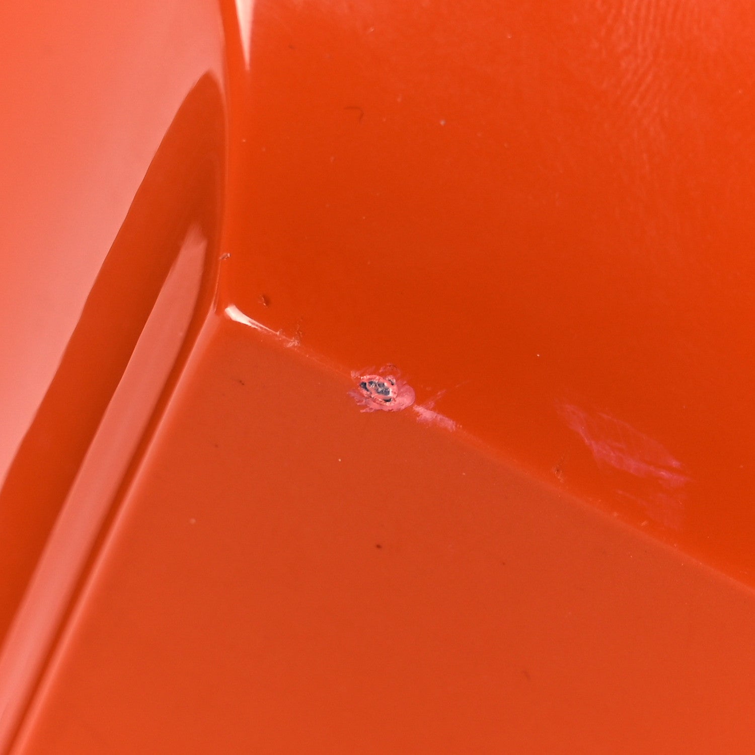 Hermes Lacquered Wood Taurillon Clemence Large Atrium Cheval Change Tray Orange Sanguine 10 of 12