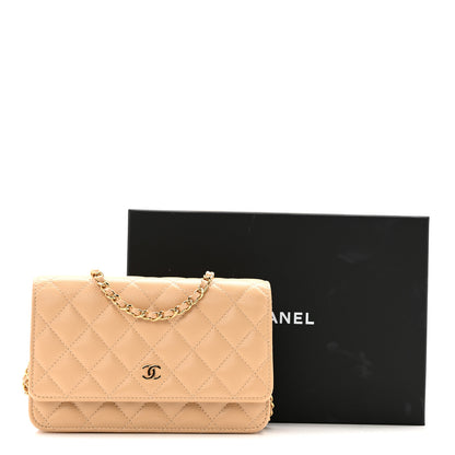 Chanel Caviar Quilted Wallet on Chain WOC Beige 14 of 14