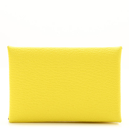 Hermes Chevre Mysore Calvi Card Case Lime 1 of 7