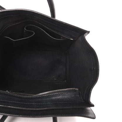 Celine Drummed Calfskin Micro Luggage Black 5 of 17