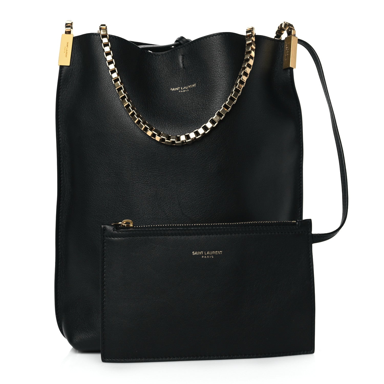 Saint Laurent Calfskin Small Suzanne Hobo Black 1 of 10