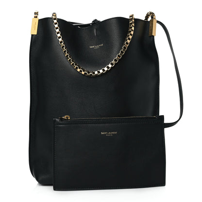 Saint Laurent Calfskin Small Suzanne Hobo Black 1 of 10