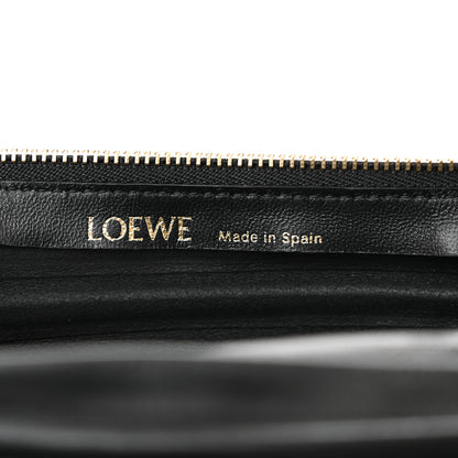 Loewe Lambskin Pleated Bracelet Pouch Shoulder Bag Black 6 of 10