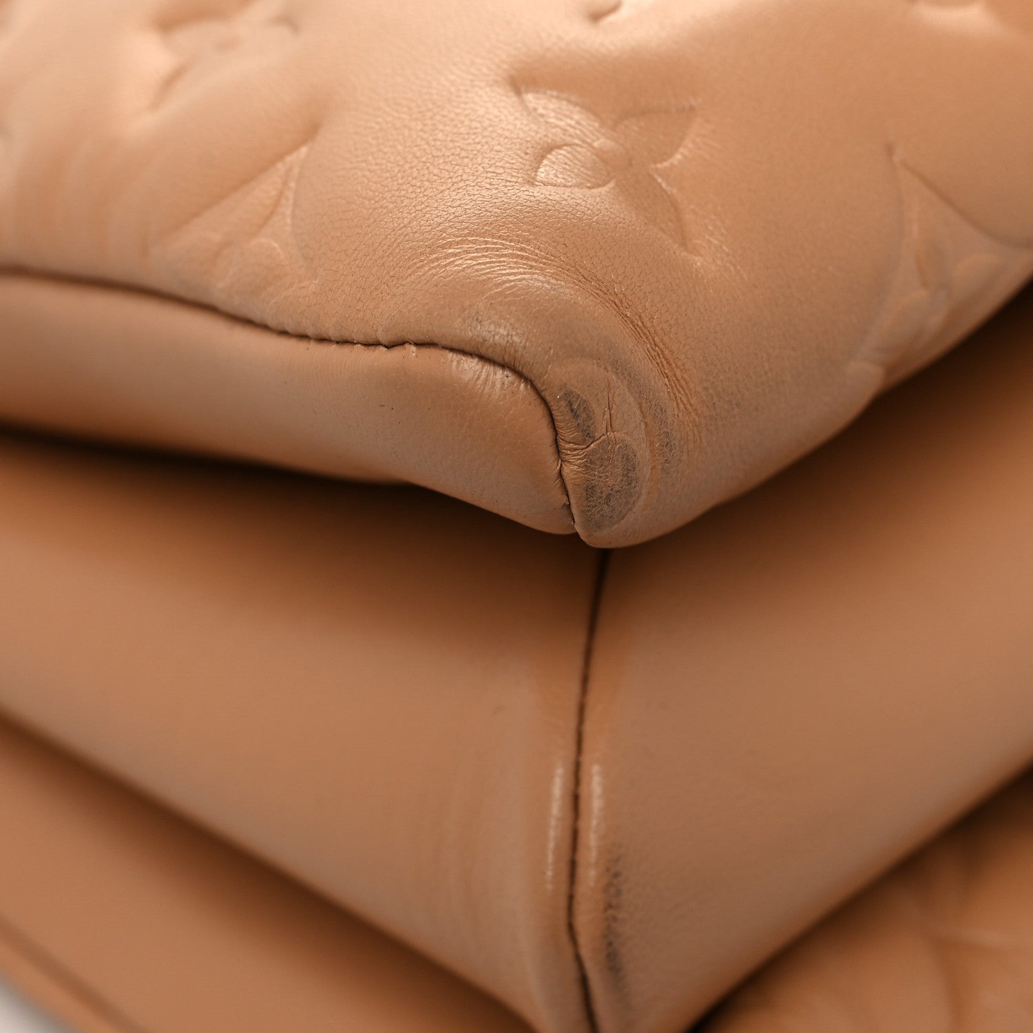 Louis Vuitton Lambskin Embossed Monogram Coussin PM Camel 10 of 11