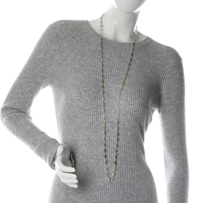 David Yurman Sterling Silver 18K Yellow Gold Logo Chain Necklace 2 of 3