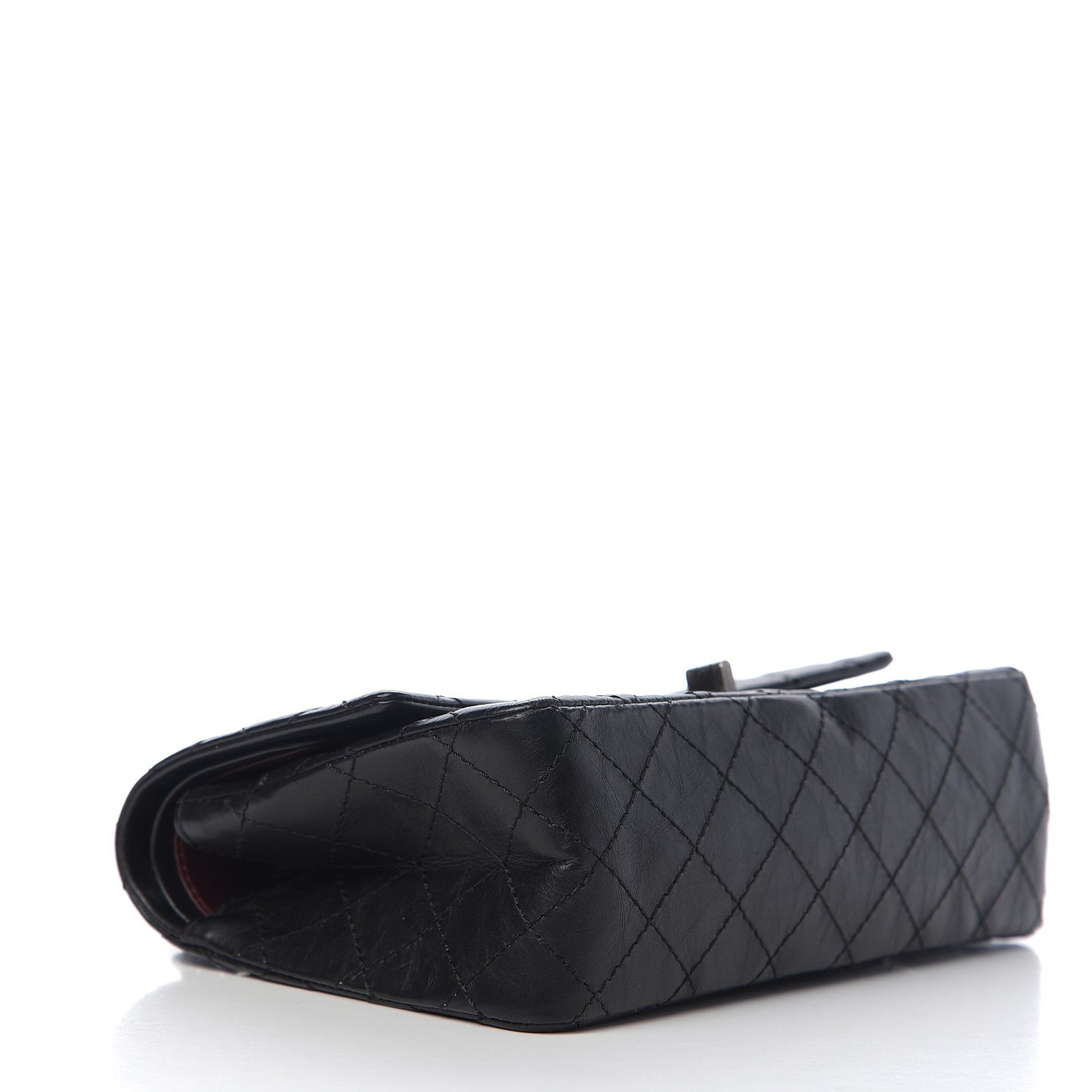 Aged Calfskin Quilted 2.55 Reissue 225 Flap Black