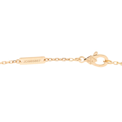Van Cleef & Arpels 18K Rose Gold Diamond Silver Obsidian Vintage Alhambra Pendant Necklace 3 of 6