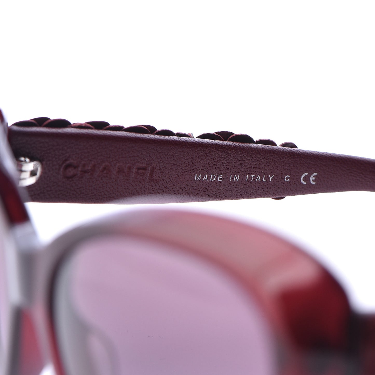 Lambskin Camellia CC Sunglasses 5318 Q Red