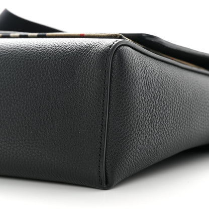Burberry Grainy Calfskin Vintage Check Note Crossbody Bag Black 10 of 15