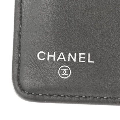 Chanel Calfskin Chevron Quilted Boy Yen Wallet Grey 6 of 11