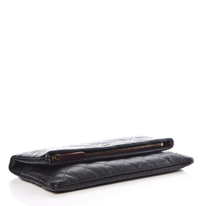 Chanel Caviar Quilted CC Beauty Clutch Black 4 of 11