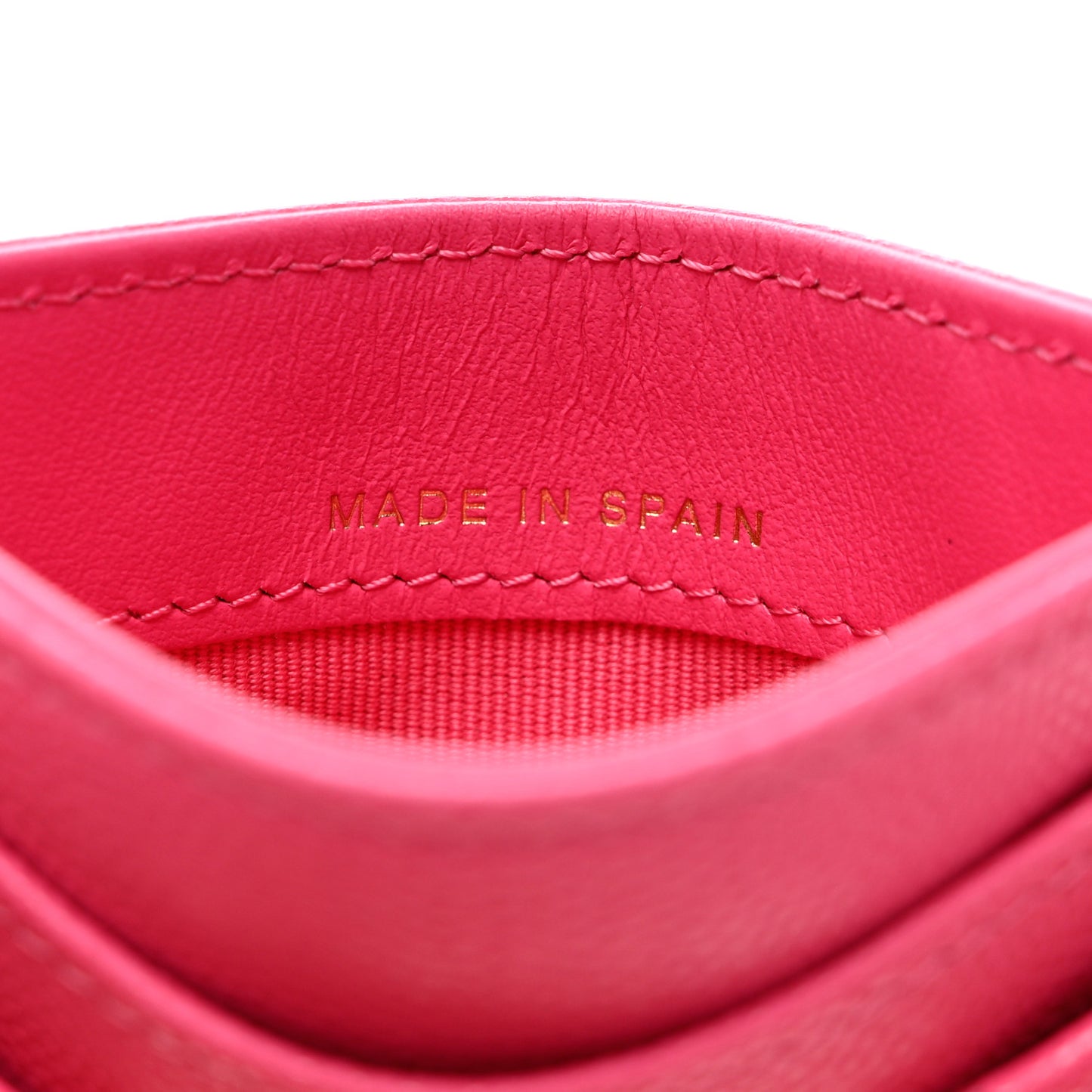 Caviar Quilted Card Holder Pink