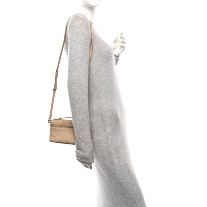 Loro Piana Ostrich L19 Extra Pocket Pouch Beige 2 of 10