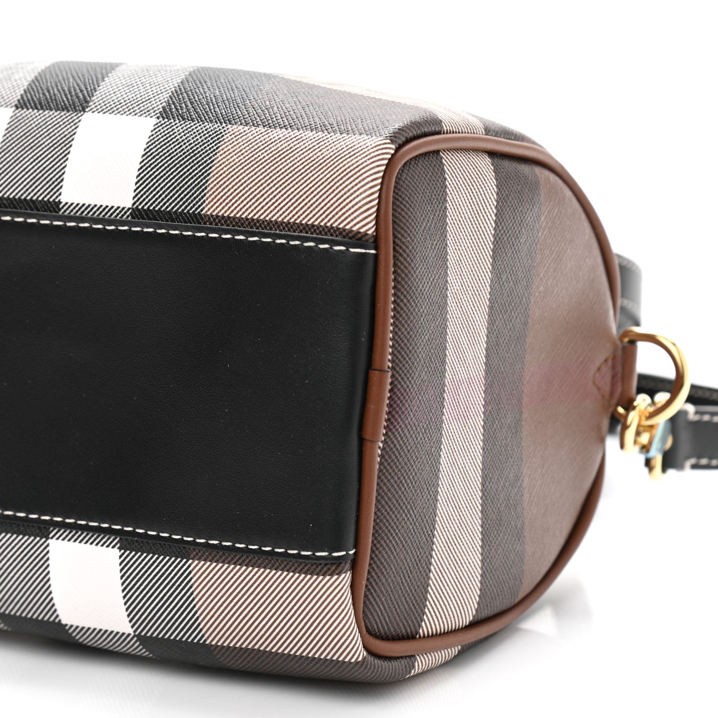 E-canvas Check Mini Bowling Bag Dark Birch Brown