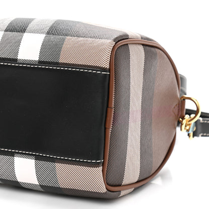 Burberry E-canvas Check Mini Bowling Bag Dark Birch Brown 8 of 9