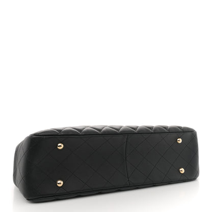 Chanel Calfskin Quilted Large CC Shopping Tote  Black 4 of 12