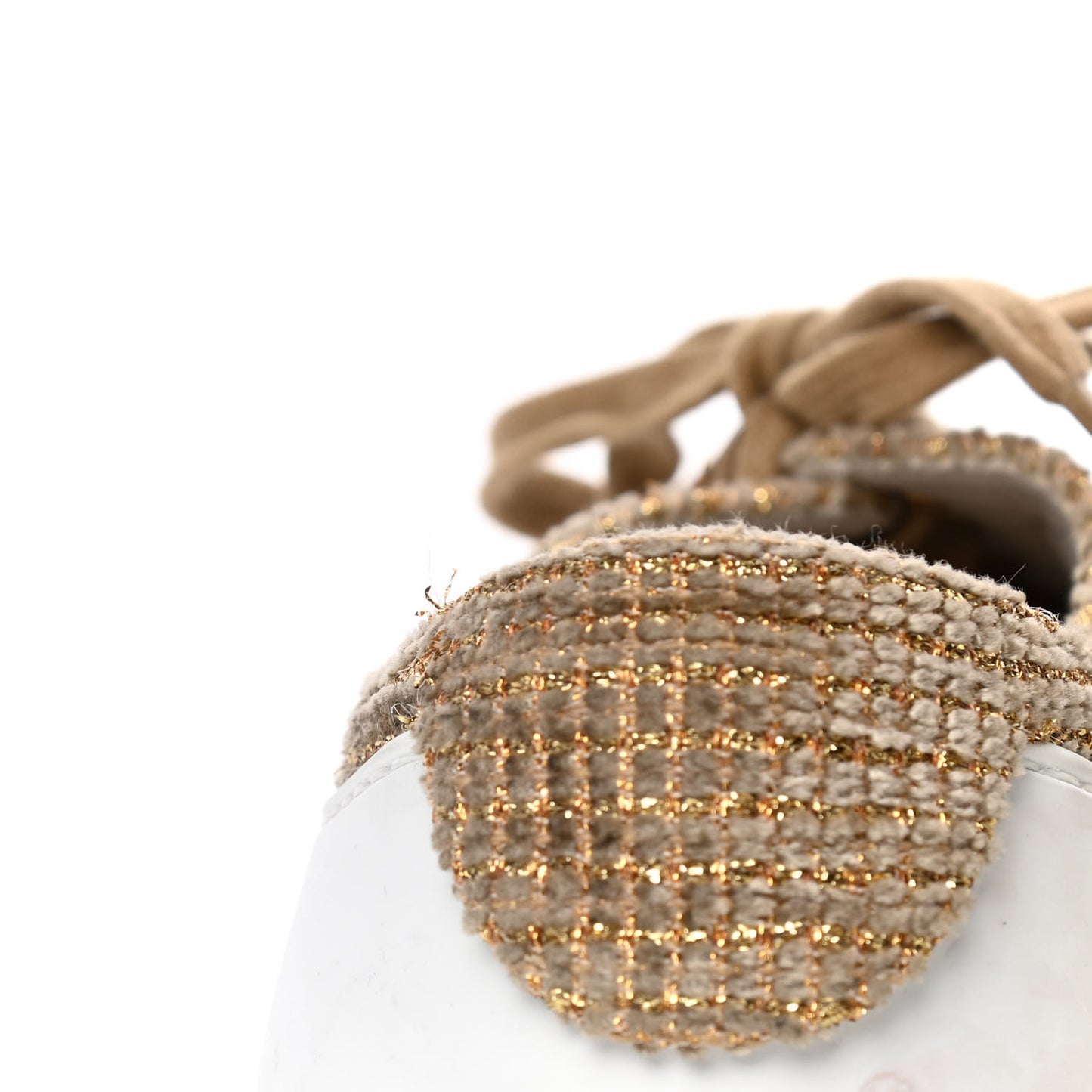 Fantasy Tweed Sneakers 40.5 Beige Gold