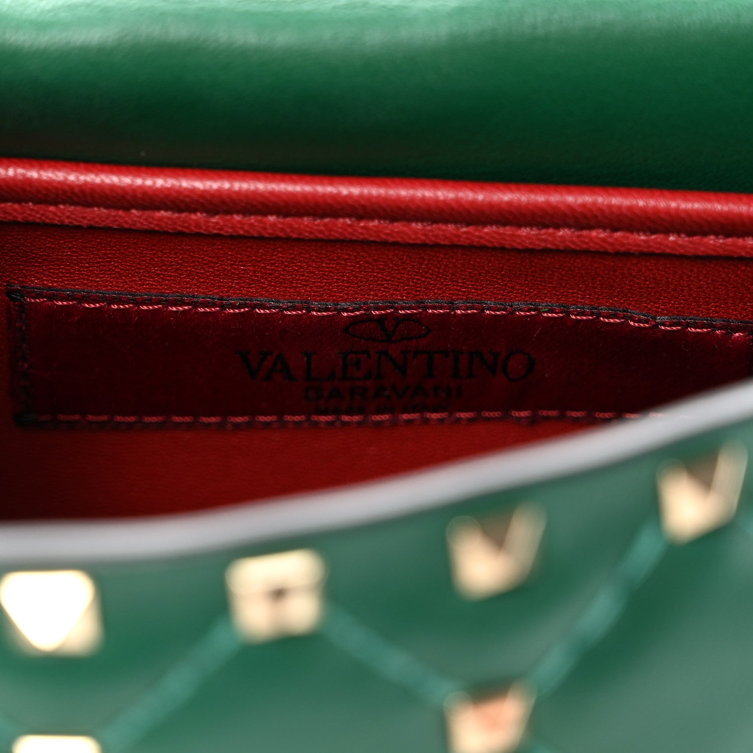 Valentino Garavani Nappa Small Rockstud Spike Shoulder Bag Gea Green 6 of 9
