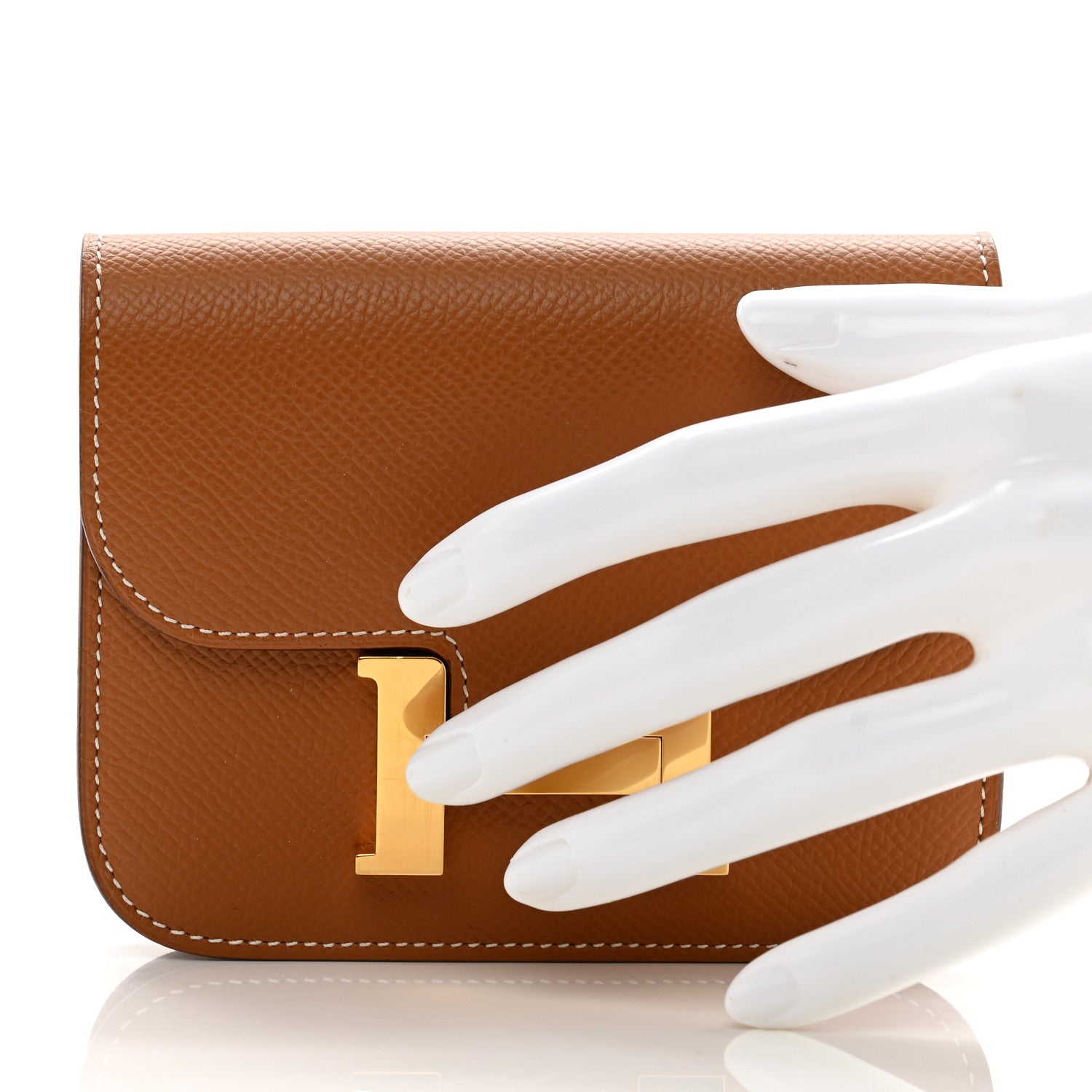 Hermes Epsom Constance Slim Wallet Gold 2 of 10